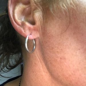 Silver hoop earrings
